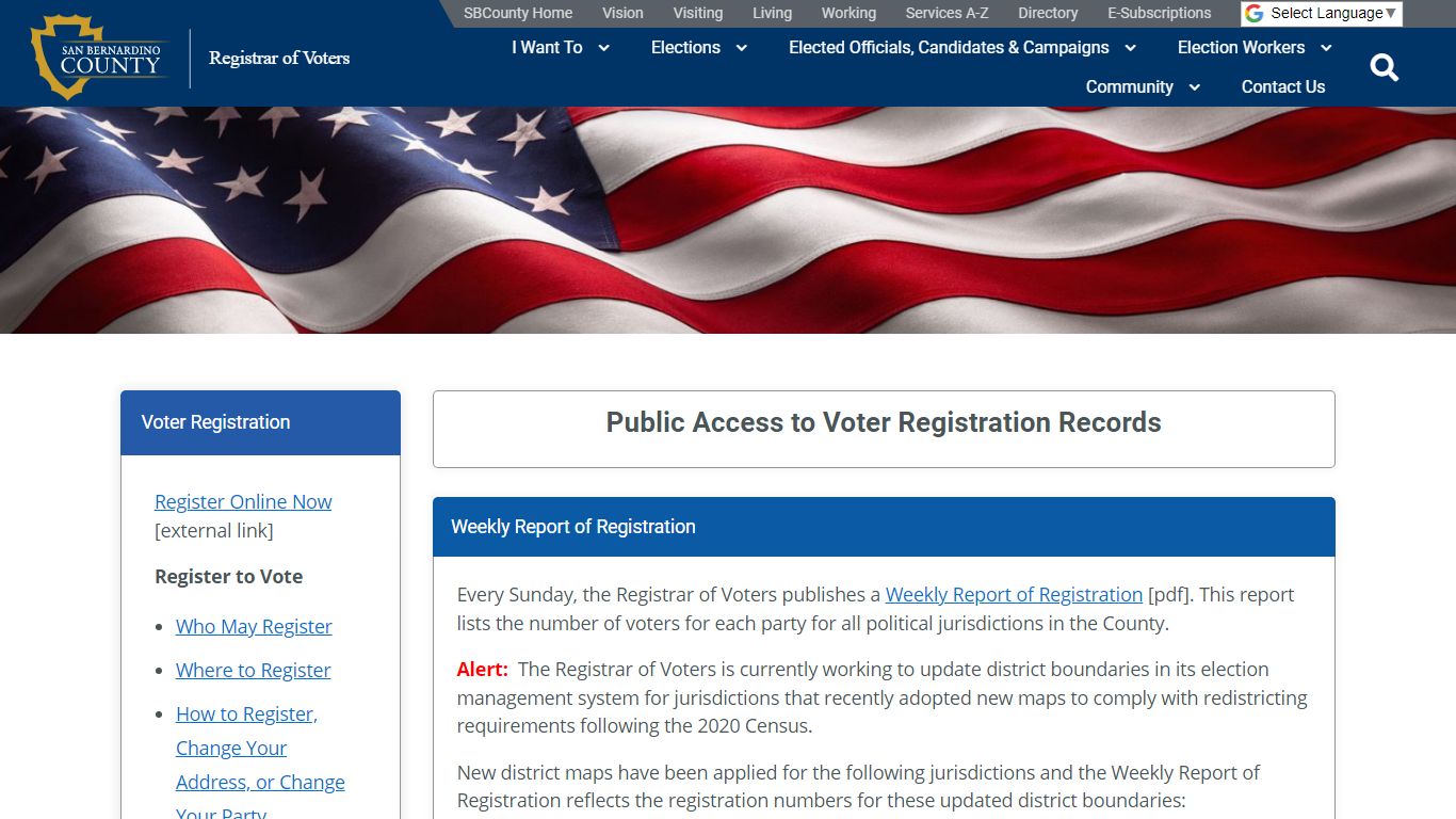 Public Access to Voter Registration Records – San Bernardino County ...